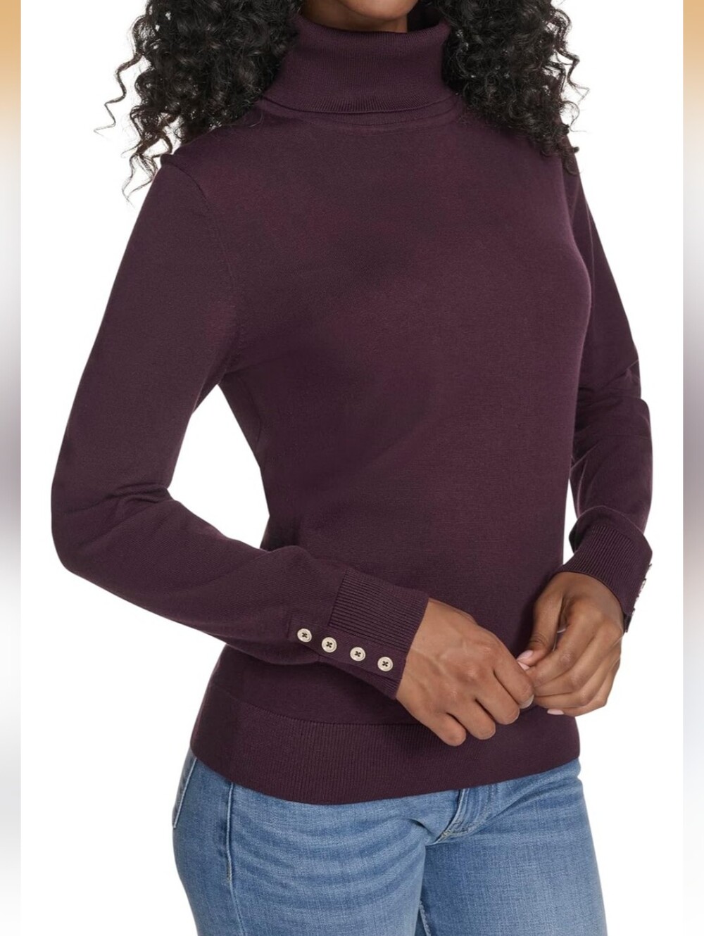 🆕️ Women’s Plum "Aubergine" Lightweight Turtleneck Sweater Size M